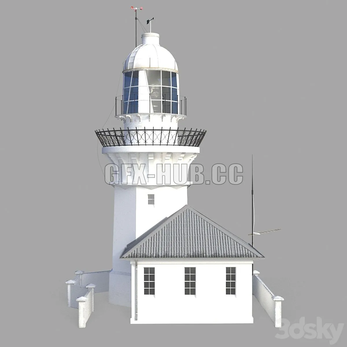 Cmoky Cap Lighthouse (Australia) 3D Model