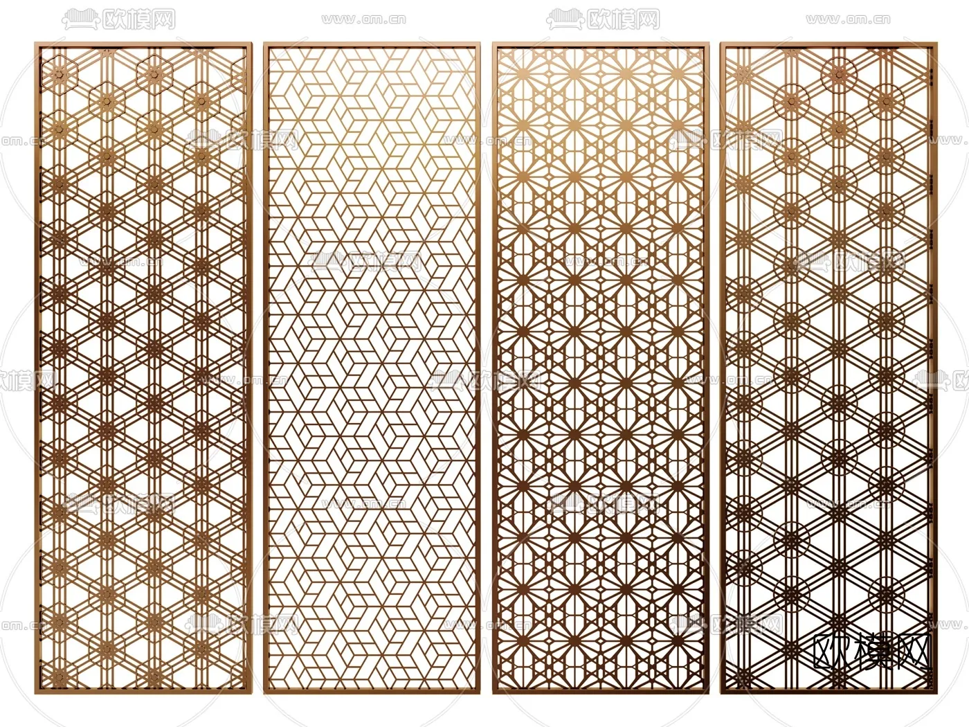 CNC Panels 3D Models - CNC Wall 3D Blocks - 006 - VRAY Render