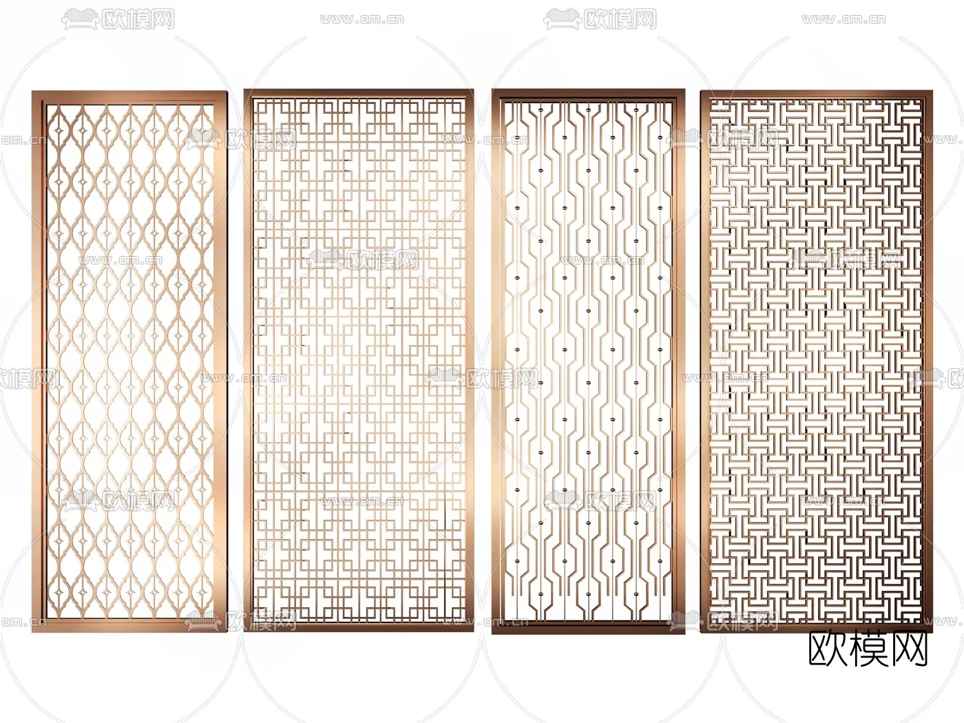CNC Panels 3D Models - CNC Wall 3D Blocks - 007 - VRAY Render
