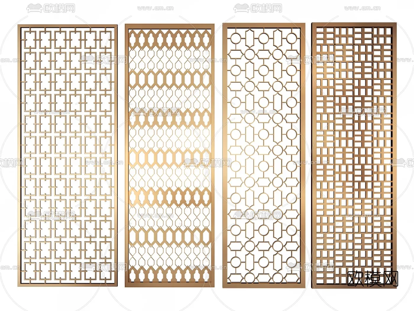 CNC Panels 3D Models - CNC Wall 3D Blocks - 016 - VRAY Render