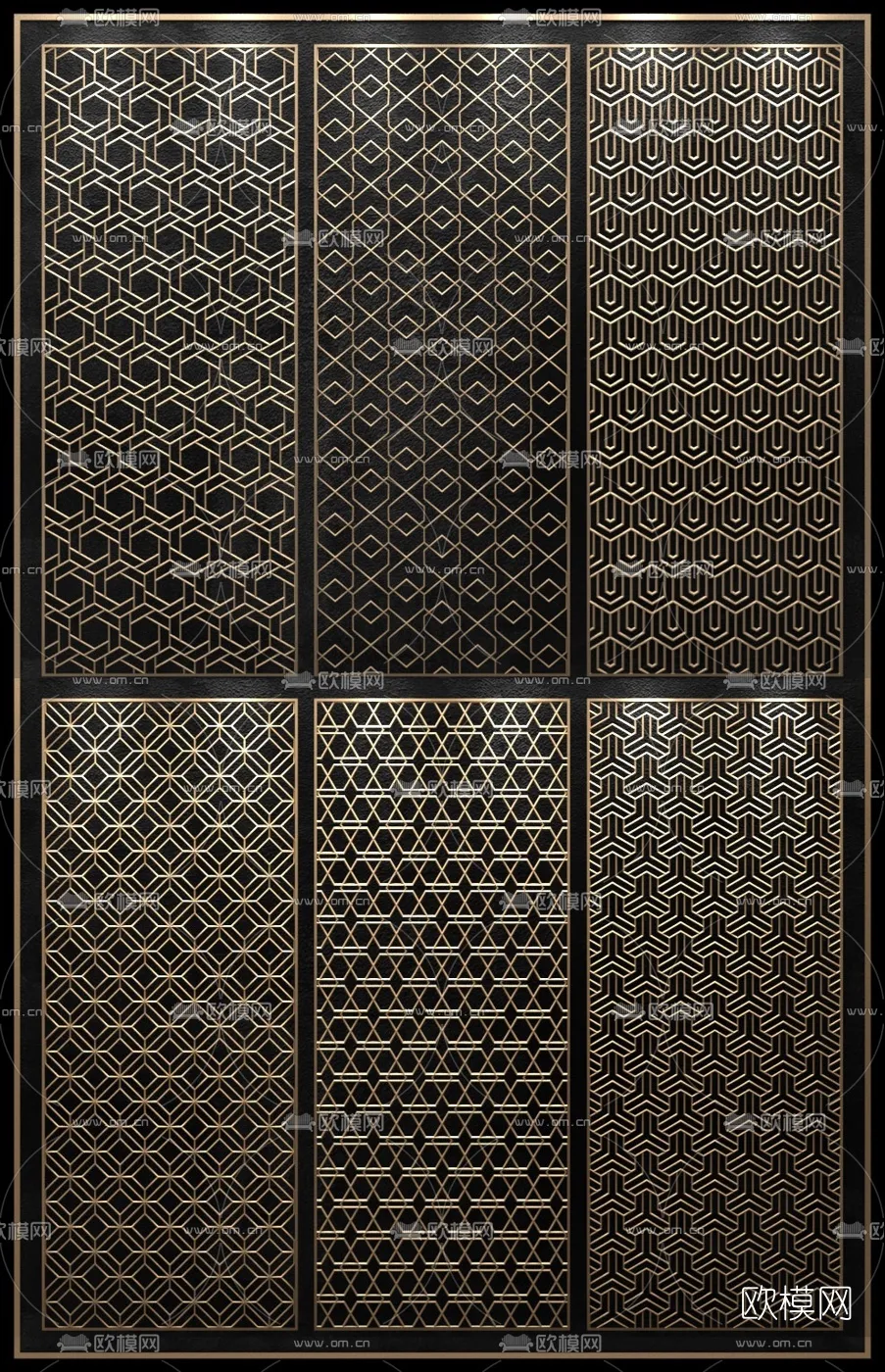 CNC Panels 3D Models - CNC Wall 3D Blocks - 021 - CORONA Render