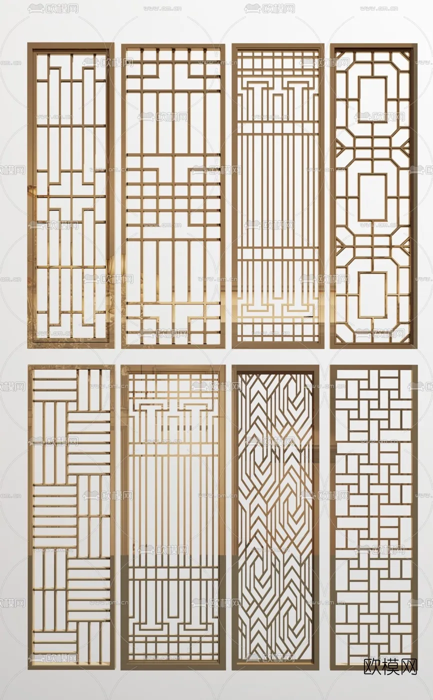 CNC Panels 3D Models - CNC Wall 3D Blocks - 069 - VRAY Render