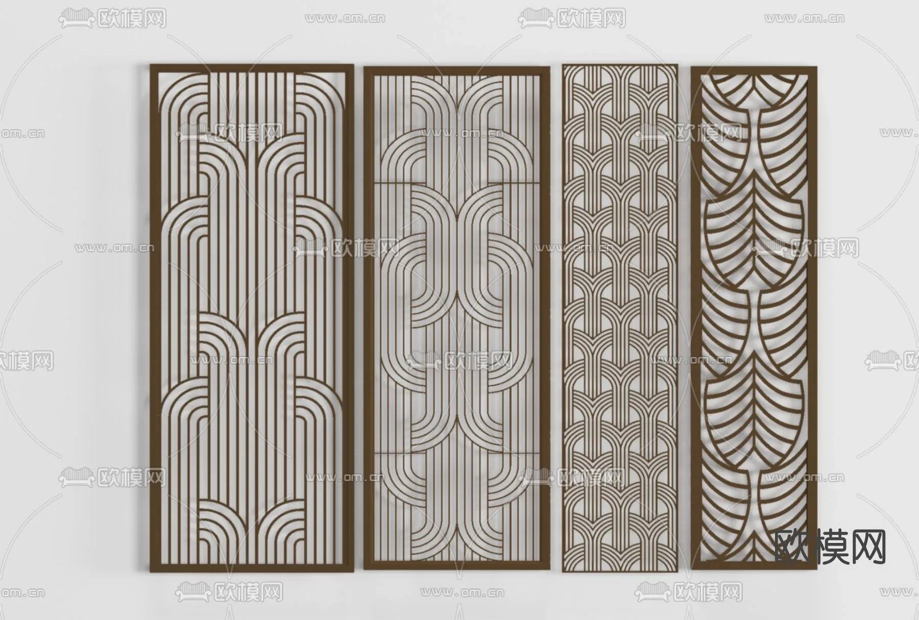 CNC Panels 3D Models - CNC Wall 3D Blocks - 079 - VRAY Render