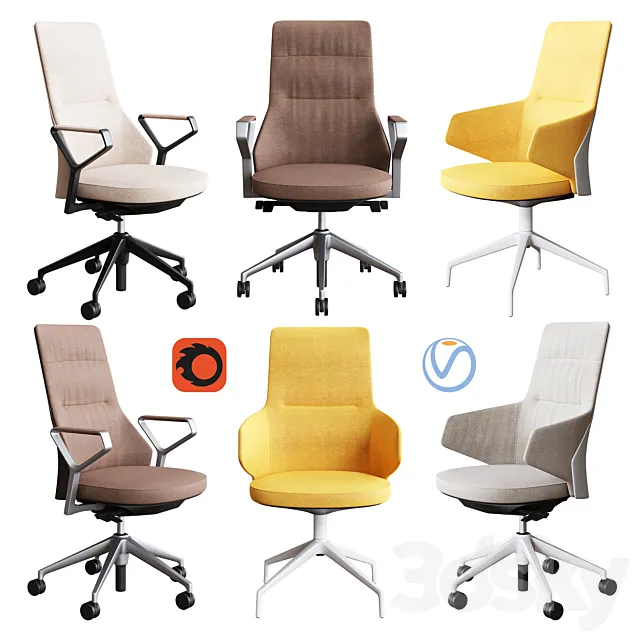 Coalesse – Massaud Conference Seating Set2 3D Model