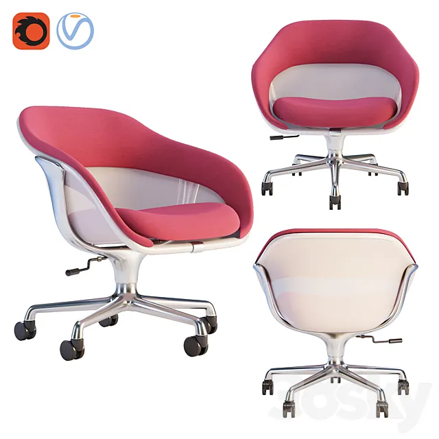 Coalesse - SW_1 Conference Seating & Pouf 3D Model