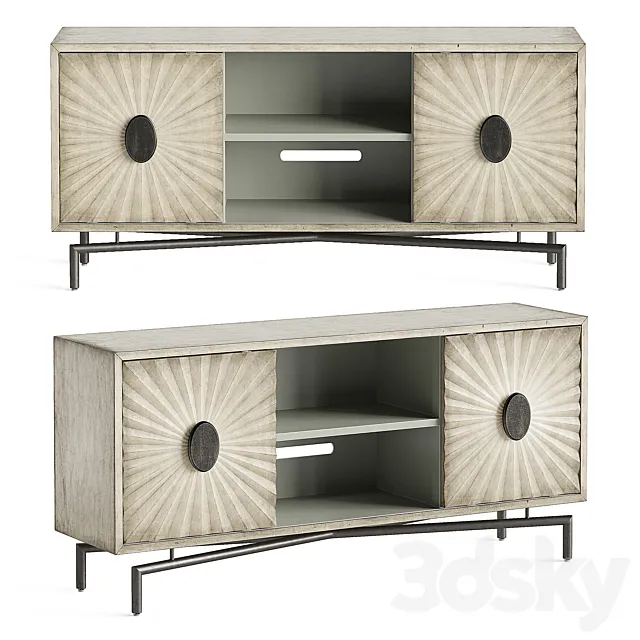Coast to Coast Dayton Media Credenza in Cream 3DModel