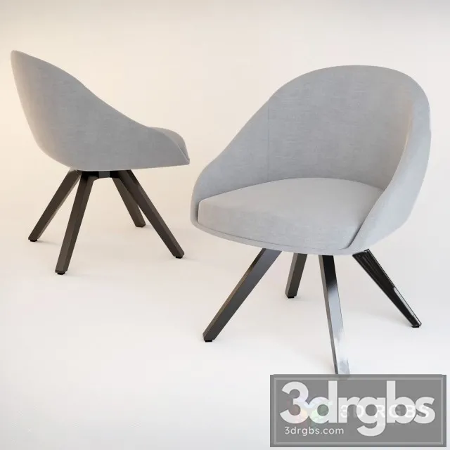 Coaster Paulita Upholstered Swivel Side Chairs 3D Model Free