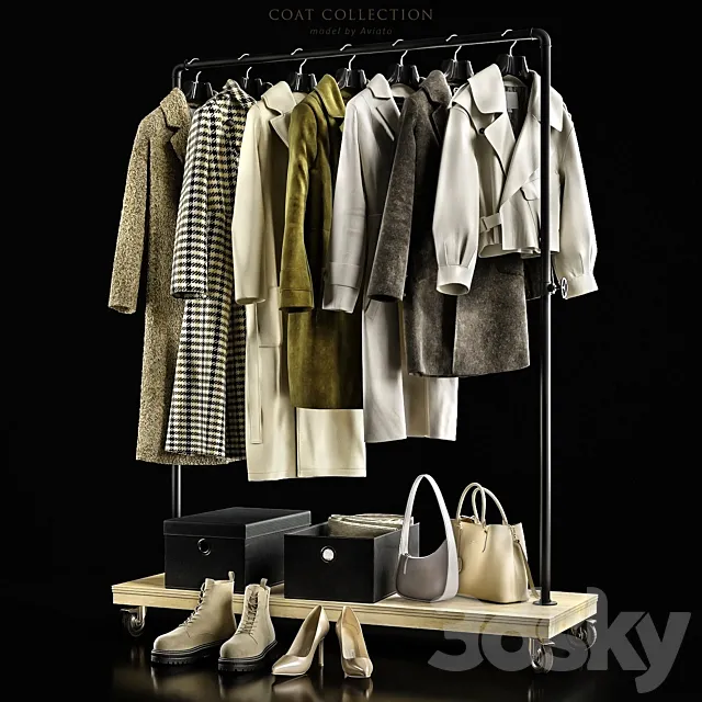 Coat collection 3D Model