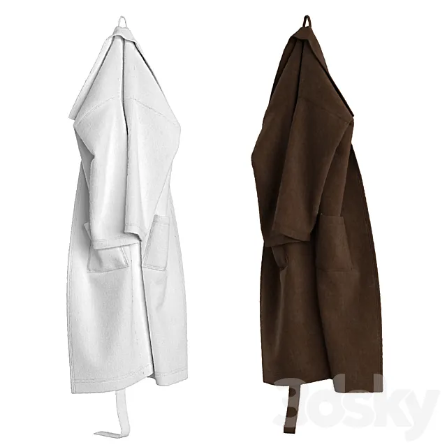 Coat on the hook _ Bathrobe on hook 3DModel