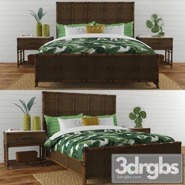 Coco Bay Panel Bed 3D Model Free