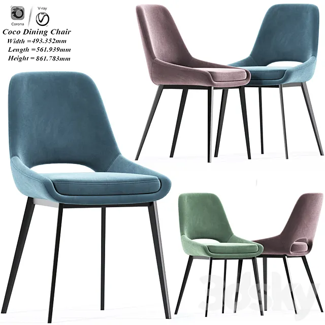 Coco Dining Chair 3DModel