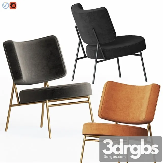 Coco lounge chair calligaris 2 3D Model Free