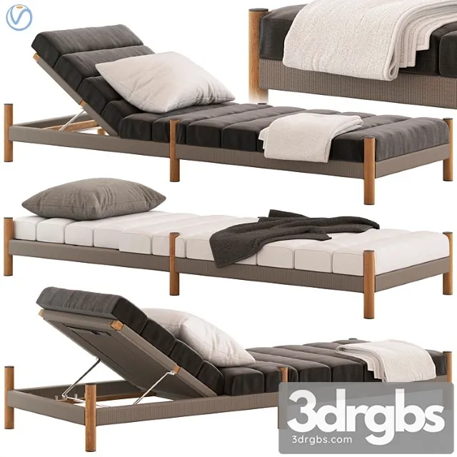Coco republic architect outdoor sunlounge 2 3D Model Free