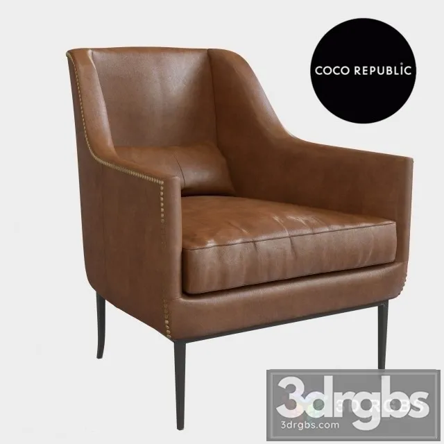 Coco Republic Armchair 3D Model Free