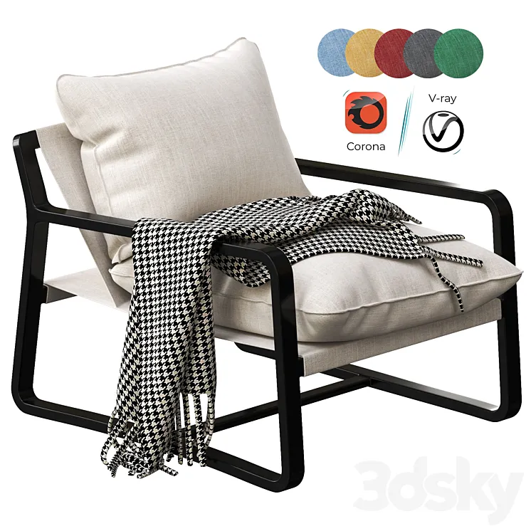 Coco Republic Bungalow Chair 3D Model Free