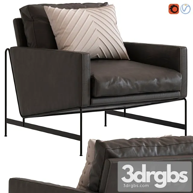 Coco republic clement occasional chair 3D Model Free