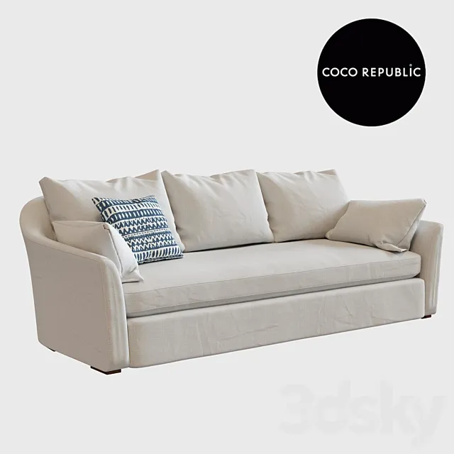 COCO REPUBLIC - DUTCH SPLAYED ARM SOFA 3D Model