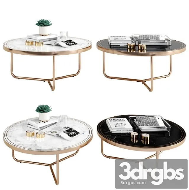 Coco republic hollywood coffee table 2 3D Model Free