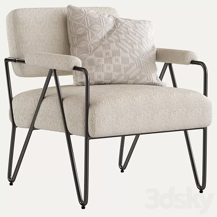 Coco Republic Lydia Occasional Chair 3D Model