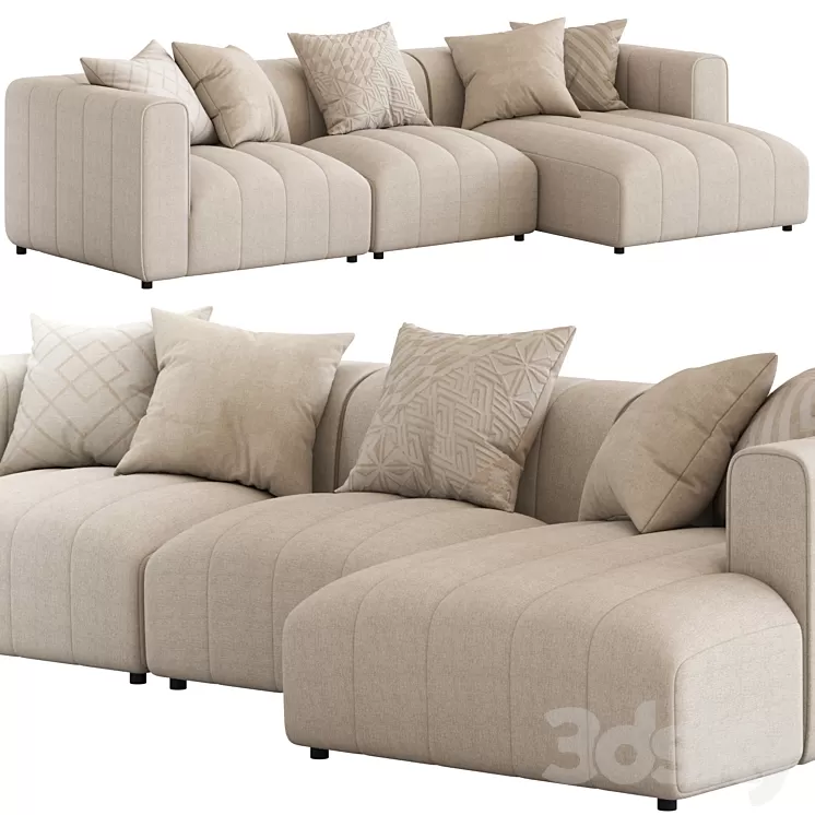 Coco Republic Oregon Modular Sofa1 3D Model