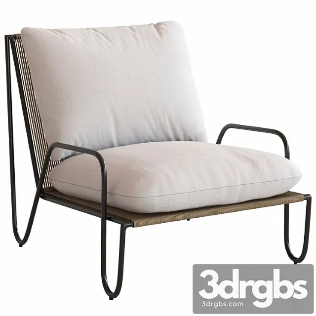 Coco Republic Shore Outdoor Lounge Chair 3D Model Free