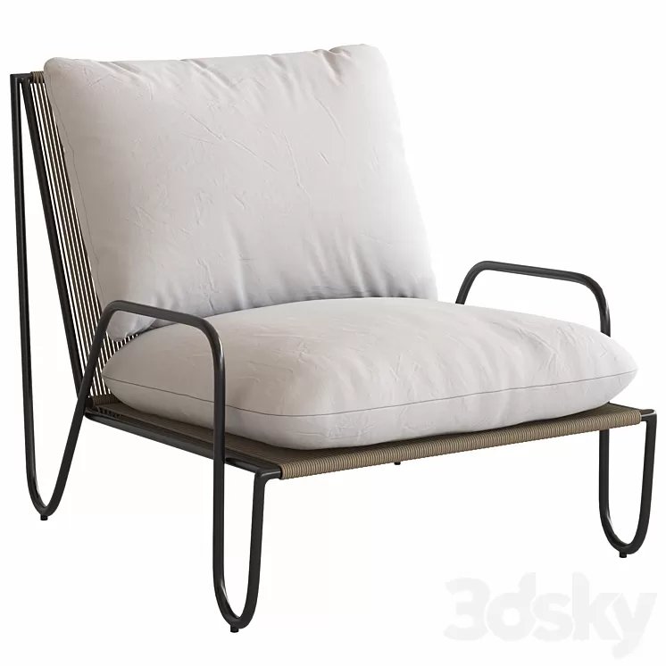 Coco Republic Shore Outdoor Lounge Chair 3D Model Free