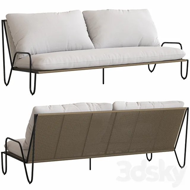 Coco Republic Shore Outdoor Sofa 3D Model