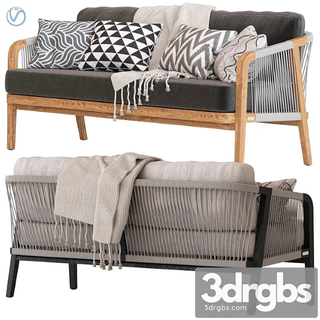 Coco republic st joseph sofa 2 3D Model Free