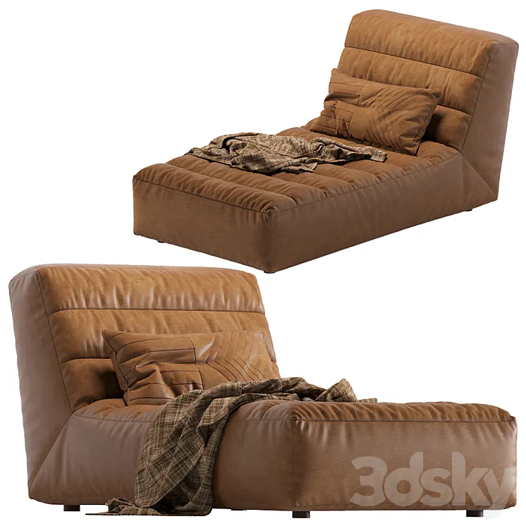 Coco Republic Timothy Oulton Shabby Chaise 3D Model Free