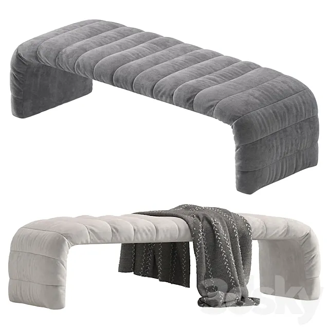 Coco Republic Westwood Bench 3D Model