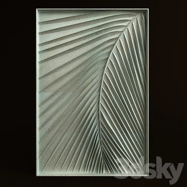 Coconut leaft ornament 001 3D Model