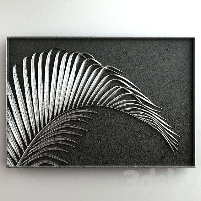 Coconut Leaft ornament 02 3D Model