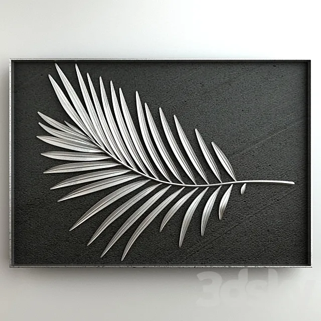 Coconut leaft ornament 03 3D Model