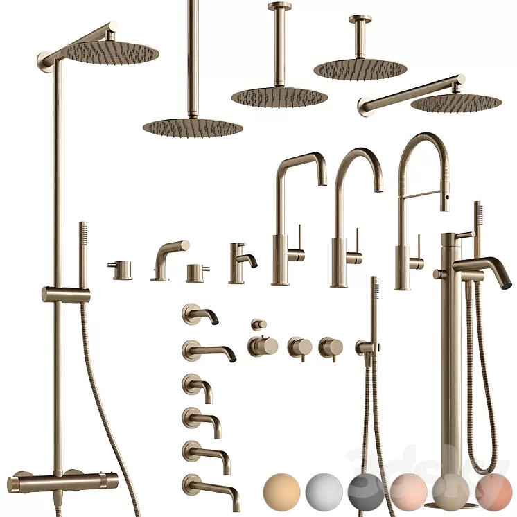 Cocoon faucet & shower set 3D Model