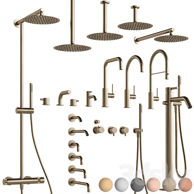 Cocoon faucet & shower set 3DModel