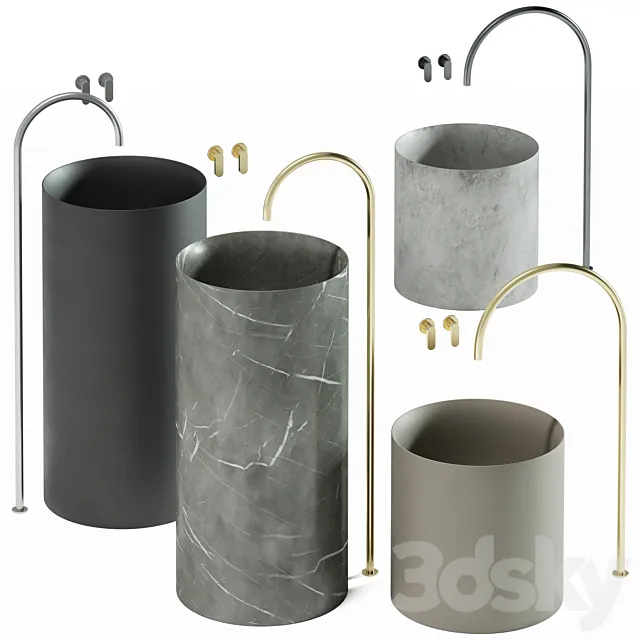 Cocoon Natural Stone Basin 3D Model