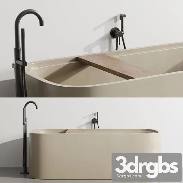 Cocoon Pb Bathtub by Fauset Omnires Y set 3D Model Free