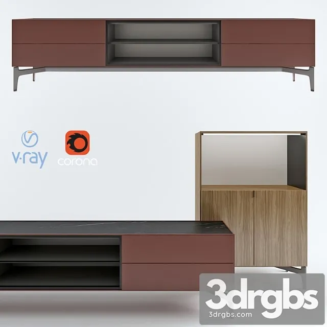 Code sideboard by poliform 2 3D Model Free