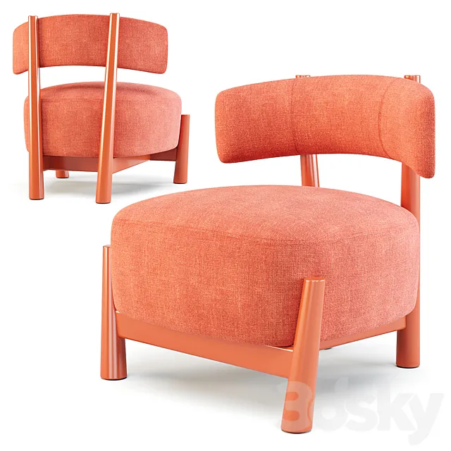 Coedition: Dalya - ArmChair (Design by Patricia Urquiola) 3D Model