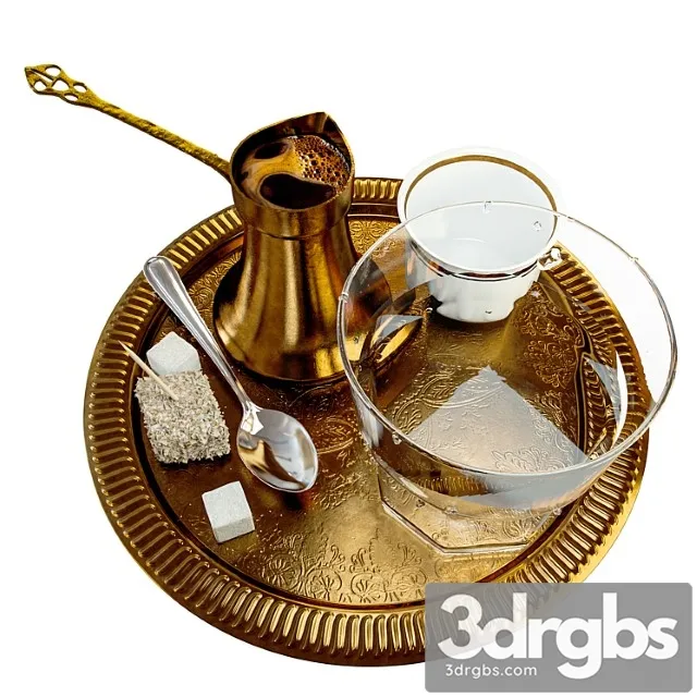 Coffe set 3D Model Free