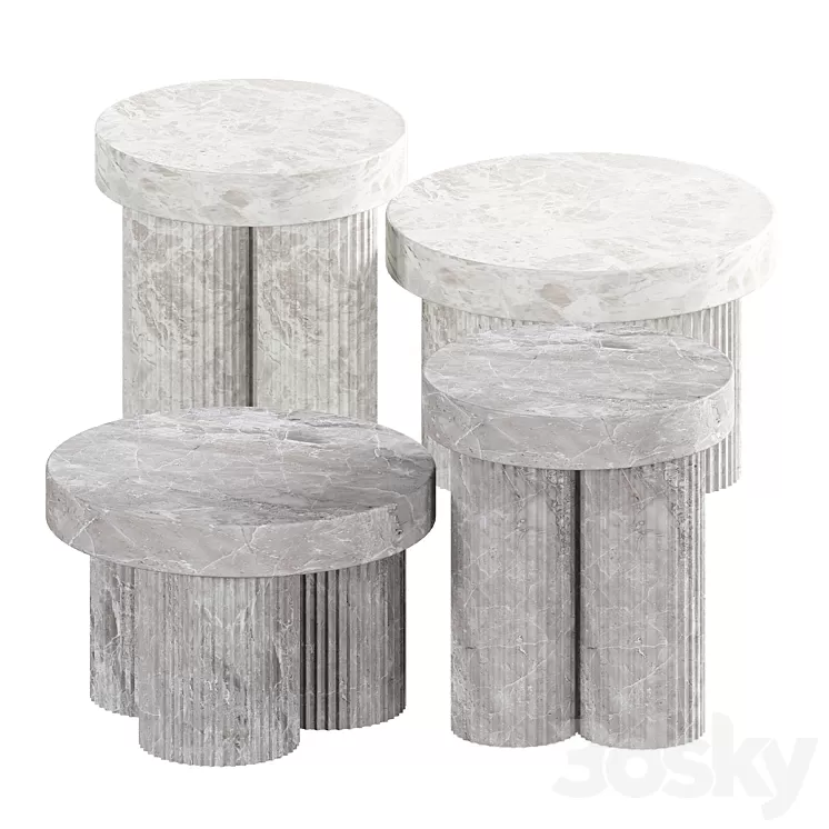 COFFE Table Gear Set 3D Model Free