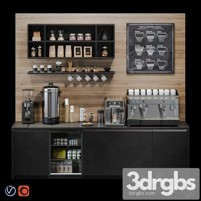 Coffee bar 2 3D Model Free