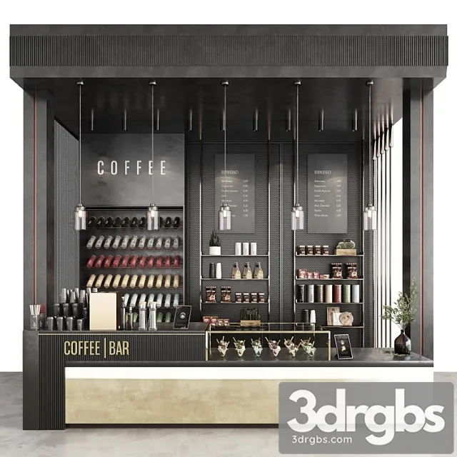 Coffee Bar 3D Model Free