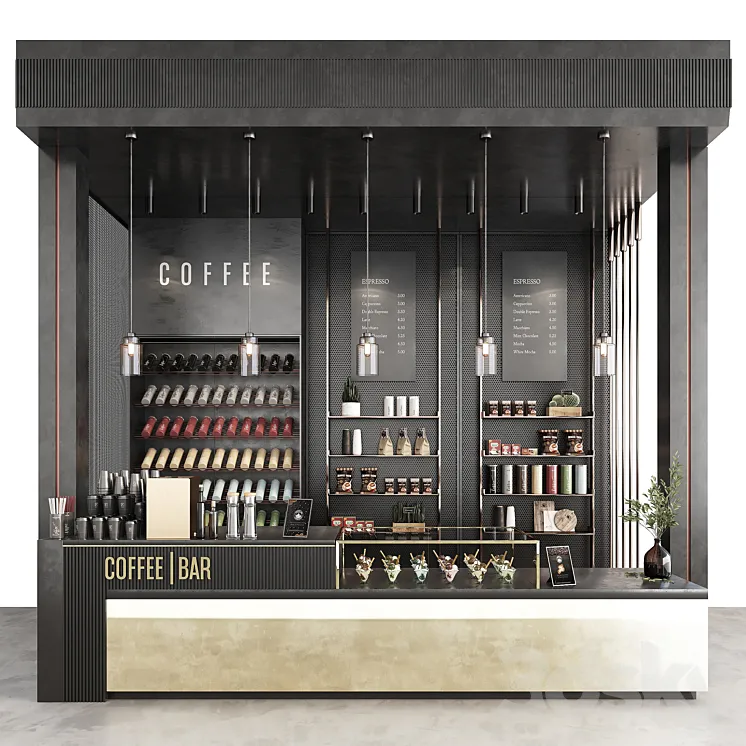 coffee bar 3D Model Free