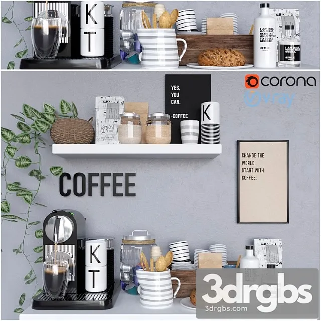 Coffee home bar 3D Model Free