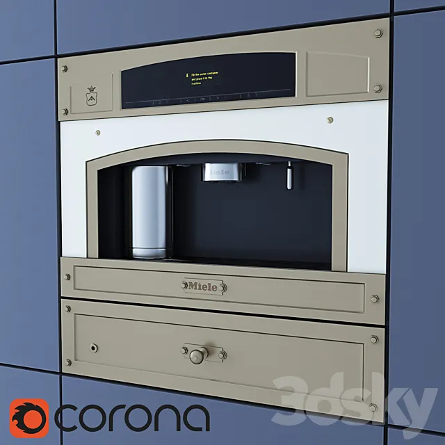 Coffee machine and Restart EMC451 box for preheating dishes ESV 141B 3DModel