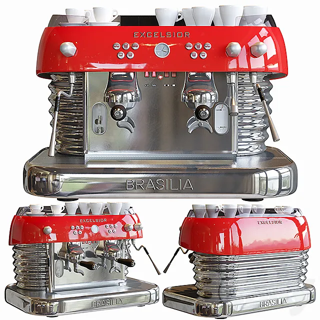 Coffee machine excelsior brasilia. 3D Model
