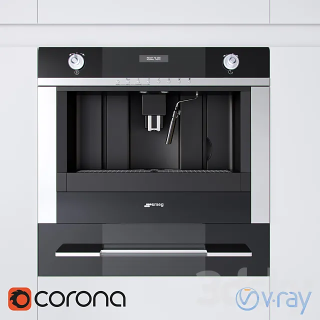 Coffee Machine SMEG CMSC45NE 3D Model