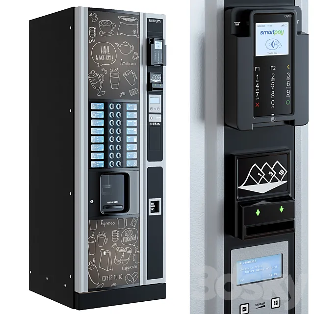 Coffee machine. Vending machine 3D Model