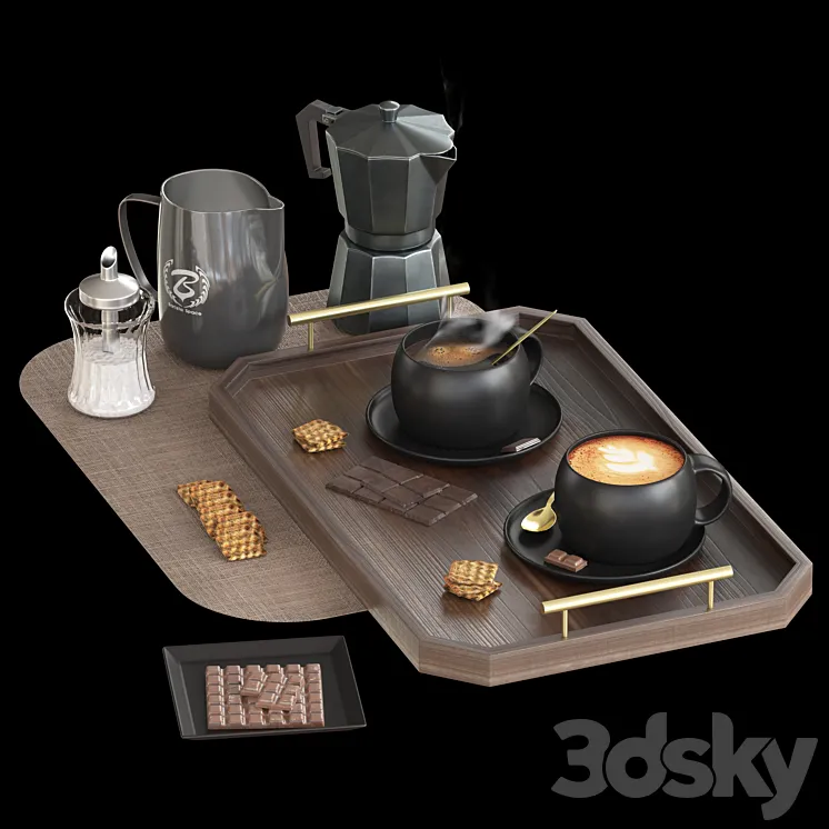 coffee set 01 Free Download